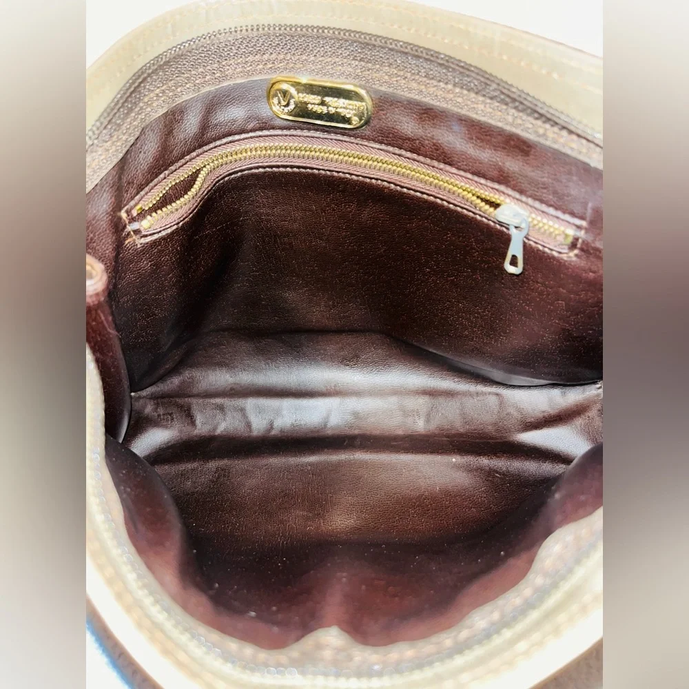 Mario Valentino Monogram Brown Clutch - Picture 9 of 11